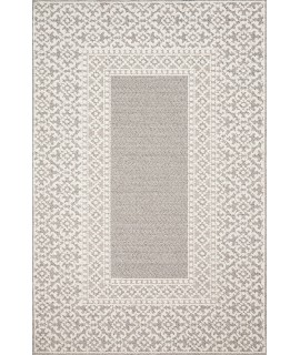 Loloi Cole COL-05 GREY / IVORY Area Rug 2 ft. 7 in. X 10 ft. 0 in. Rectangle