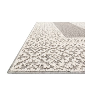 Loloi Cole COL-05 GREY / IVORY Area Rug 2 ft. 7 in. X 10 ft. 0 in. Rectangle