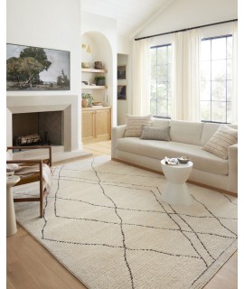 Loloi Fabian FAB-02 Ivory / Charcoal Area Rug 7 ft. 10 in. X 7 ft. 10 in. Square