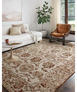 Loloi Halle HAE-03 TAUPE / RUST Area Rug 2 ft. 6 in. X 9 ft. 9 in. Rectangle
