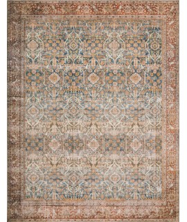 Loloi Layla LAY-04 OCEAN / RUST Area Rug 2 ft. 6 in. X 12 ft. 0 in. Rectangle