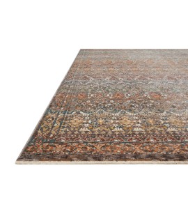 Loloi Lourdes LOU-03 Stone / Multi Area Rug 5 ft. 7 in. X 5 ft. 7 in. Round