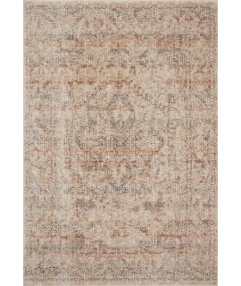 Loloi Lourdes LOU-04 Ivory / Spice Area Rug 5 ft. 7 in. X 5 ft. 7 in. Round