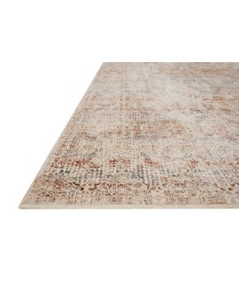 Loloi Lourdes LOU-04 Ivory / Spice Area Rug 5 ft. 7 in. X 5 ft. 7 in. Round