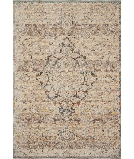 Loloi Lourdes LOU-06 Ivory / Multi Area Rug 5 ft. 7 in. X 5 ft. 7 in. Round