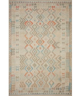 Loloi Malik MAL-02 NATURAL / MULTI Area Rug 3 ft. 9 in. X 3 ft. 9 in. Round