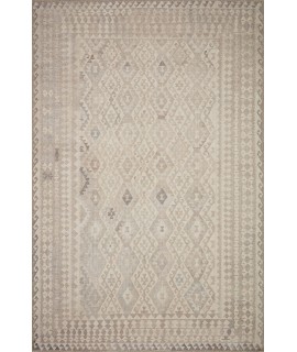 Loloi Malik MAL-03 IVORY / STONE Area Rug 3 ft. 9 in. X 3 ft. 9 in. Round