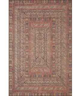 Loloi Malik MAL-05 GRAPHITE / FIESTA Area Rug 3 ft. 9 in. X 3 ft. 9 in. Round