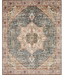 Loloi Saban SAB-01 BLUE / MULTI Area Rug 3 ft. 9 in. X 3 ft. 9 in. Round