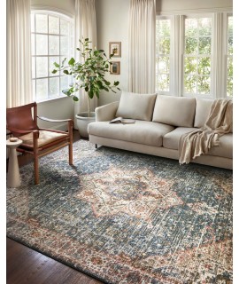 Loloi Saban SAB-01 BLUE / MULTI Area Rug 3 ft. 9 in. X 3 ft. 9 in. Round