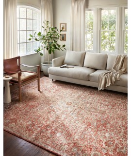 Loloi Saban SAB-02 RUST / BEIGE Area Rug 3 ft. 9 in. X 3 ft. 9 in. Round