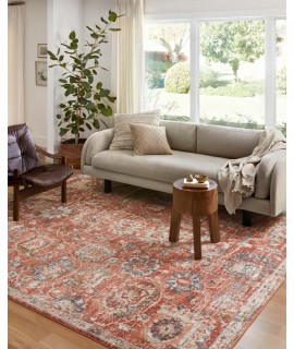 Loloi Saban SAB-08 RUST / MULTI Area Rug 3 ft. 9 in. X 3 ft. 9 in. Round