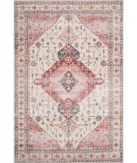 Loloi Skye SKY-02 IVORY / BERRY Area Rug 6 ft. 0 in. X 6 ft. 0 in. Round