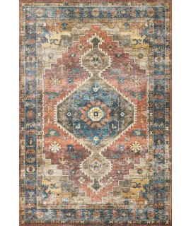 Loloi Skye SKY-11 RUST / BLUE Area Rug 6 ft. 0 in. X 6 ft. 0 in. Round