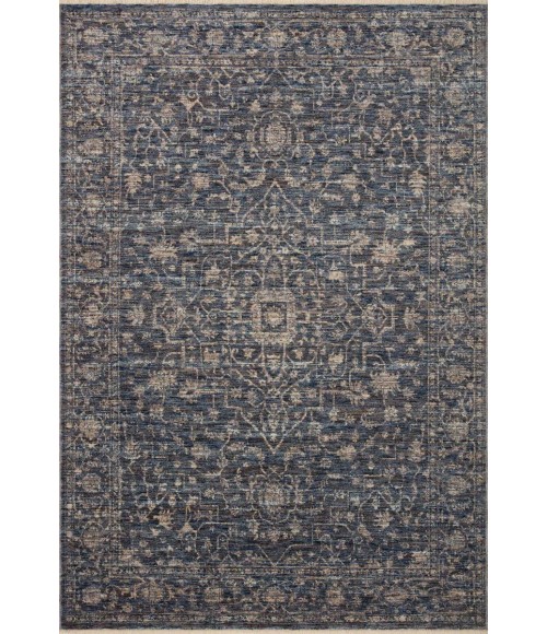 Loloi II Sorrento Midnight / Natural 3'-11" x 3'-11" Round Accent Rug