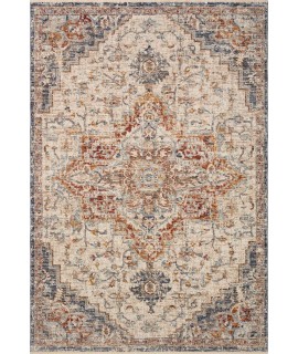 Loloi Sorrento SOR-05 Ivory / Fiesta Area Rug 3 ft. 11 in. X 3 ft. 11 in. Round