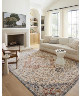Loloi Sorrento SOR-05 Ivory / Fiesta Area Rug 3 ft. 11 in. X 3 ft. 11 in. Round