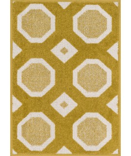 Loloi Terrace HTC07 CITRON / IVORY Area Rug 3 ft. 0 in. X 3 ft. 0 in. Round
