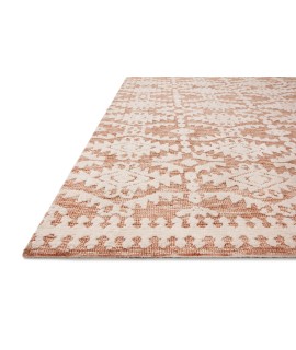 Loloi Yeshaia YES-06 TERRACOTTA / IVORY Area Rug 9 ft. 3 in. X 13 ft. Rectangle