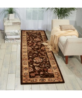 Nourison 2000 - 2206 Brown Area Rug 2 ft. 6 X 12 ft. Rectangle