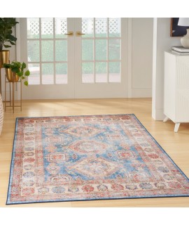 Nourison Fulton - Ful08 Blue Ivory Area Rug 7 ft. 10 in. X 9 ft. 10 in. Rectangle