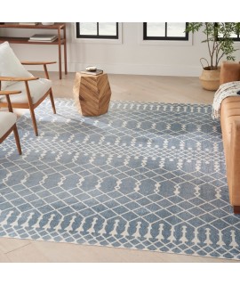 Nourison Astra Washables - Asw10 Blue Area Rug 7 ft. 10 in. X 10 ft. Rectangle