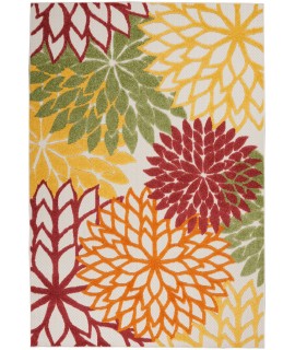 Nourison Aloha - Alh05 Red Multicolor Area Rug 3 ft. 6 X 5 ft. 6 Rectangle