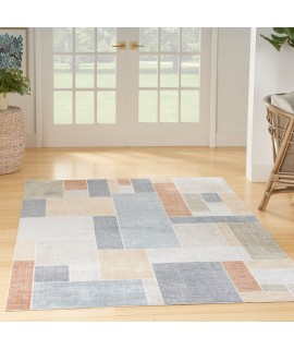 Nourison Astra Washables - Asw09 Multicolor Area Rug 6 ft. 7 in. X 9 ft. Rectangle