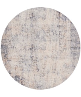 Nourison Rustic Textures - Rus01 Grey Beige Area Rug 5 ft. 3 in. X Round