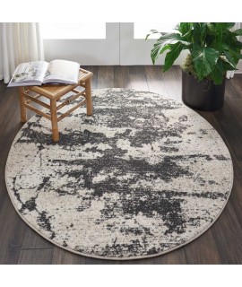 Nourison Maxell - Mae07 Ivory Grey Area Rug 3 ft. 10 X Round