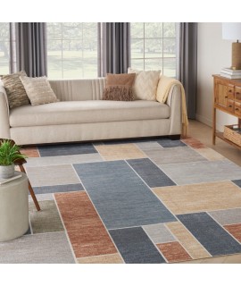 Nourison Astra Washables - Asw09 Multicolor Area Rug 7 ft. 10 in. X 10 ft. Rectangle
