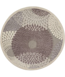 Nourison Graphic Illusions - Gil04 Grey Area Rug 4 ft. X Round