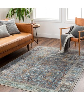Surya Amelie AML2370 Deep Teal Mustard Area Rug 6 ft. 7 in. X 9 ft. Rectangle