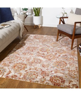 Surya Mirabel MBE2315 Teal Rust Area Rug 6 ft. 7 in. X 9 ft. 6 in. Rectangle