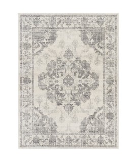 Surya Roma ROM2362 Cream Light Gray Area Rug 5 ft. 3 in. X 7 ft. 1 in. Rectangle