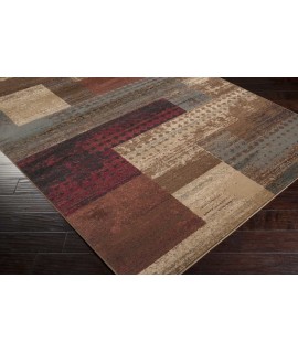 Surya Riley RLY5004 Dark Red Dark Brown Area Rug 7 ft. 10 in. X 10 ft. 10 in. Rectangle